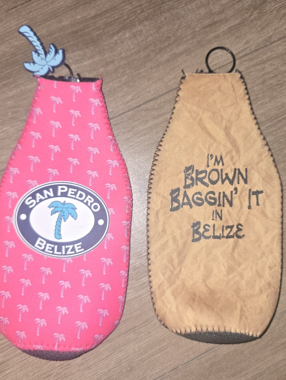 2 piece tropical vacation beer holders